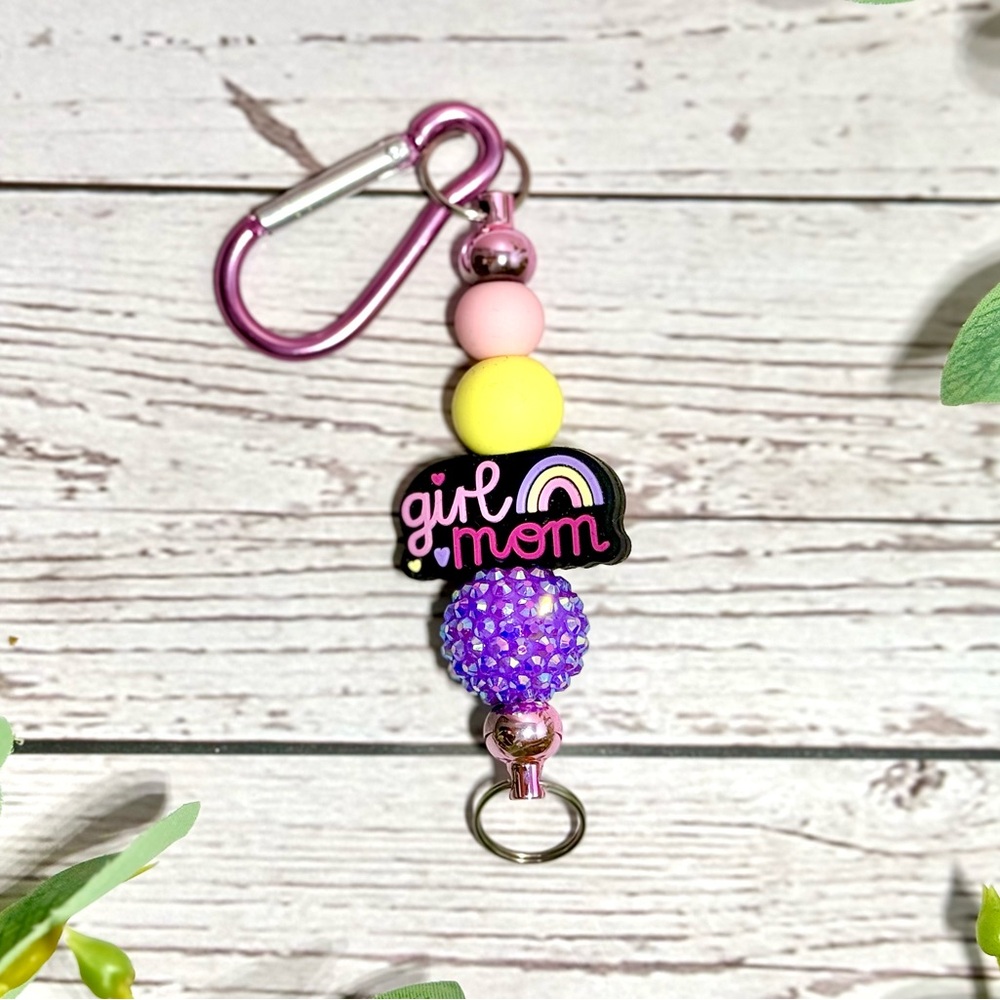 Girl Mom Keychain